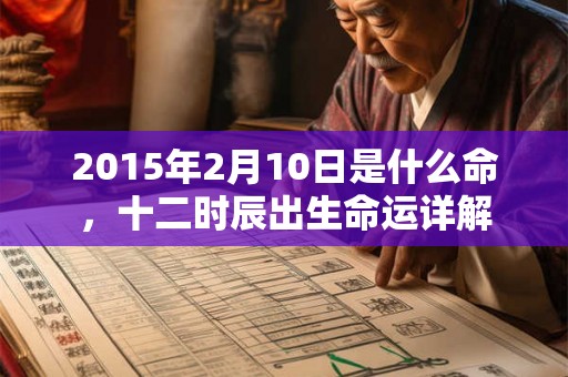 2015年2月10日是什么命，十二时辰出生命运详解