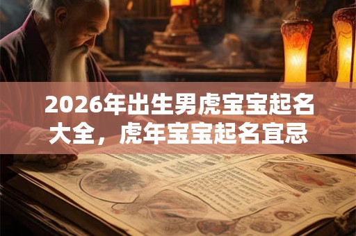 2026年出生男虎宝宝起名大全，虎年宝宝起名宜忌