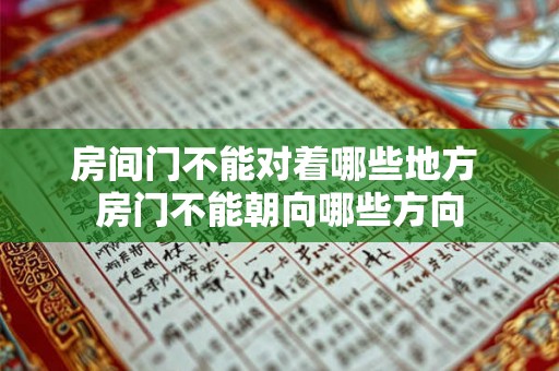 房间门不能对着哪些地方 房门不能朝向哪些方向