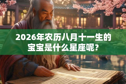 2026年农历八月十一生的宝宝是什么星座呢？