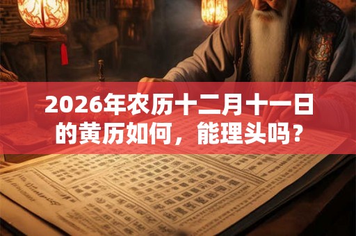 2026年农历十二月十一日的黄历如何，能理头吗？