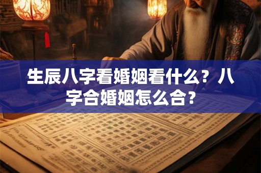生辰八字看婚姻看什么?八字合婚姻怎么合? 生辰八字看婚姻看什么?八字合婚姻怎么合?