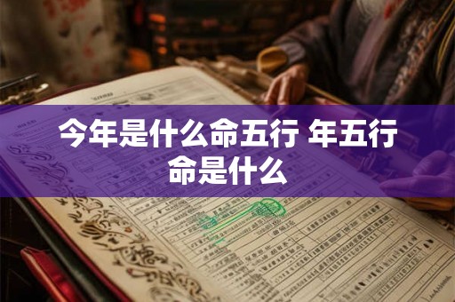 今年是什么命五行 年五行命是什么