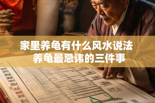 家里养龟有什么风水说法  养龟最忌讳的三件事