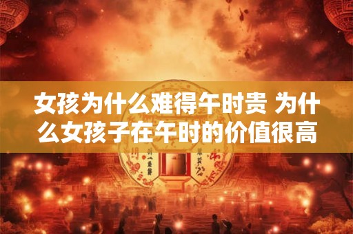 女孩为什么难得午时贵 为什么女孩子在午时的价值很高难得相似