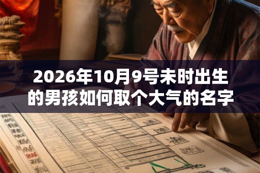 2026年10月9号未时出生的男孩如何取个大气的名字