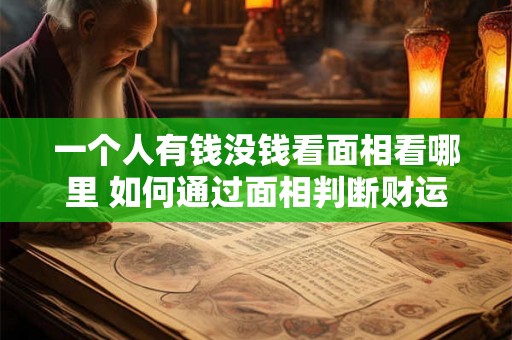 一个人有钱没钱看面相看哪里 如何通过面相判断财运