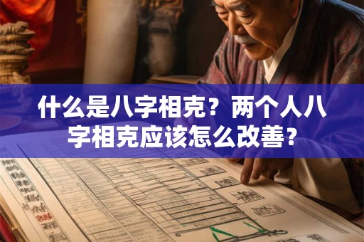 什么是八字相克？两个人八字相克应该怎么改善？