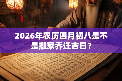 2026年农历四月初八是不是搬家乔迁吉日？