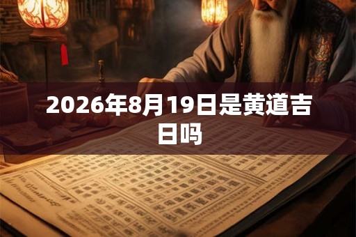2026年8月19日是黄道吉日吗