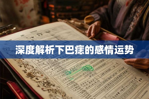深度解析下巴痣的感情运势