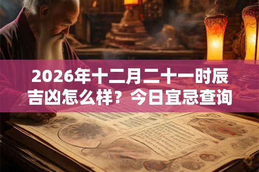 2026年十二月二十一时辰吉凶怎么样？今日宜忌查询