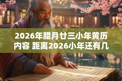 2026年腊月廿三小年黄历内容 距离2026小年还有几天 2026年腊月廿三小年黄历内容 距离2026小年还有几天