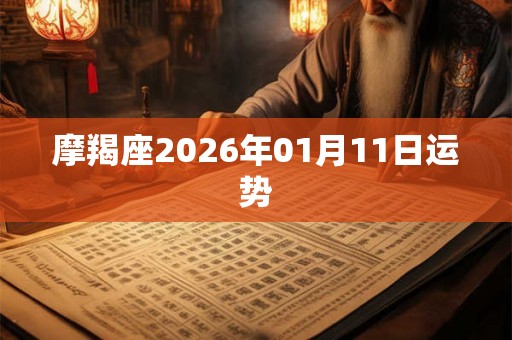 摩羯座2026年01月11日运势
