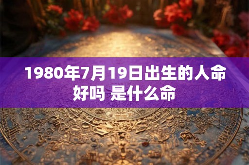 1980年7月19日出生的人命好吗 是什么命