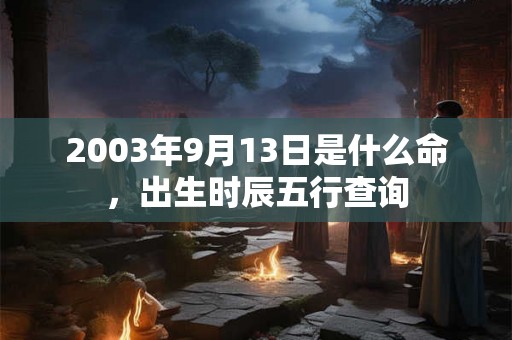 2003年9月13日是什么命，出生时辰五行查询