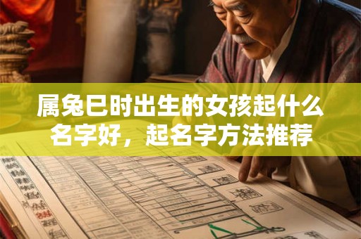 属兔巳时出生的女孩起什么名字好，起名字方法推荐