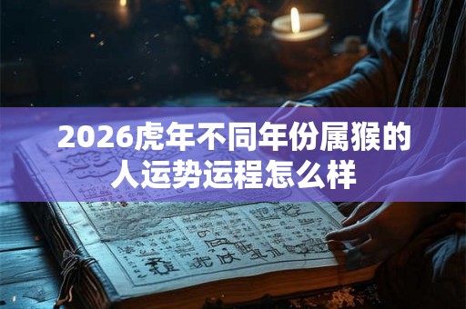 2026虎年不同年份属猴的人运势运程怎么样