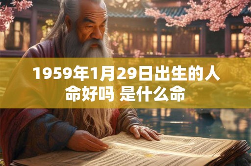 1959年1月29日出生的人命好吗 是什么命