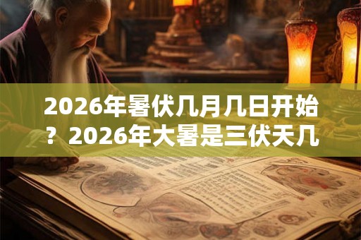 2026年暑伏几月几日开始？2026年大暑是三伏天几伏？