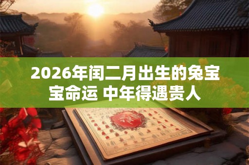 2026年闰二月出生的兔宝宝命运 中年得遇贵人