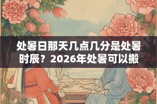 处暑日那天几点几分是处暑时辰？2026年处暑可以搬家吗？
