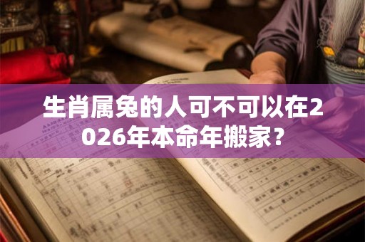 生肖属兔的人可不可以在2026年本命年搬家? 生肖属兔的人可不可以在2026年本命年搬家?