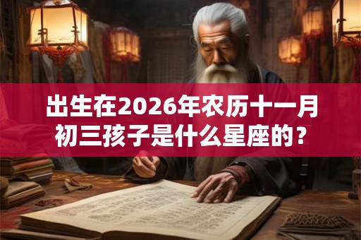 出生在2026年农历十一月初三孩子是什么星座的？