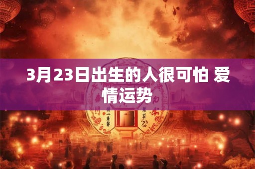 3月23日出生的人很可怕 爱情运势