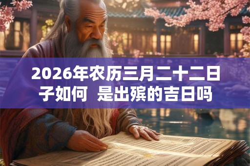 2026年农历三月二十二日子如何  是出殡的吉日吗