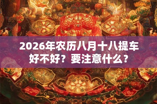 2026年农历八月十八提车好不好？要注意什么？
