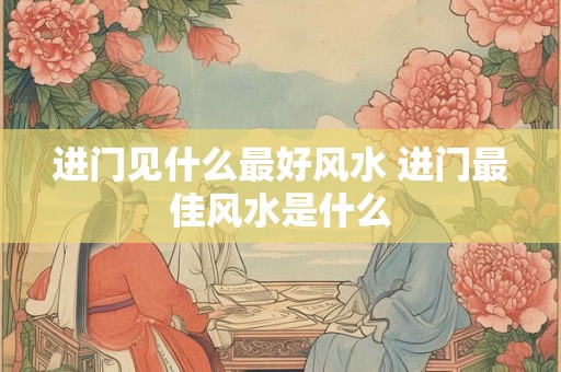 进门见什么最好风水 进门最佳风水是什么