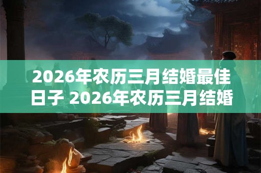 2026年农历三月结婚最佳日子 2026年农历三月结婚哪天最好