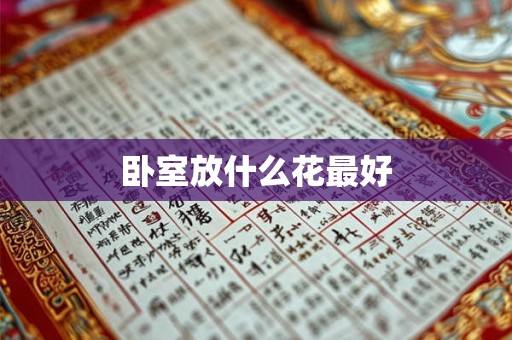 卧室放什么花最好