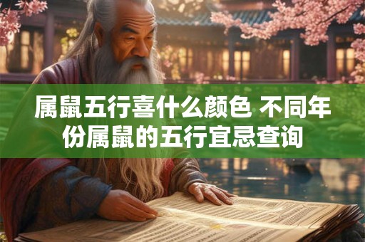 属鼠五行喜什么颜色 不同年份属鼠的五行宜忌查询 属鼠五行喜什么颜色 不同年份属鼠的五行宜忌查询