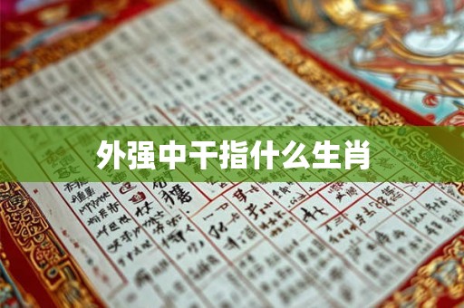 外强中干指什么生肖