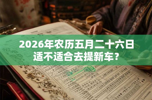 2026年农历五月二十六日适不适合去提新车？