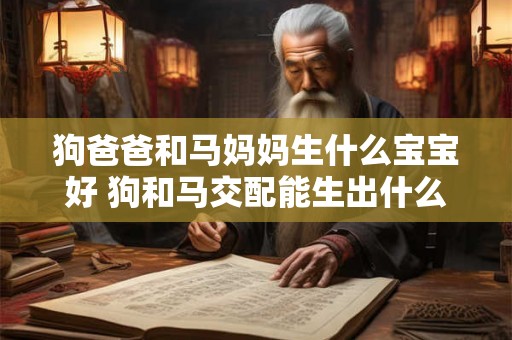 狗爸爸和马妈妈生什么宝宝好 狗和马交配能生出什么