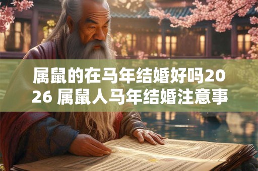 属鼠的在马年结婚好吗2026 属鼠人马年结婚注意事项