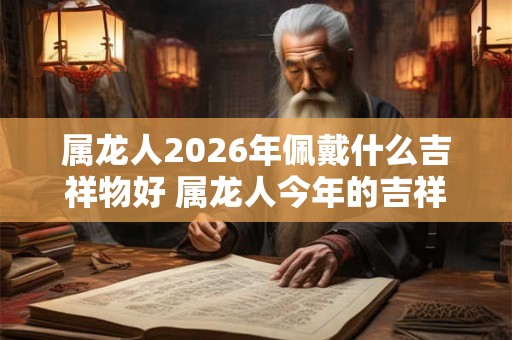 属龙人2026年佩戴什么吉祥物好 属龙人今年的吉祥物