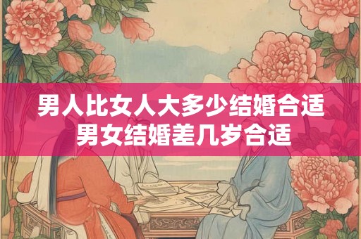 男人比女人大多少结婚合适 男女结婚差几岁合适