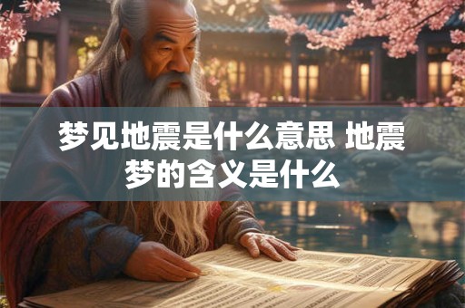 梦见地震是什么意思 地震梦的含义是什么