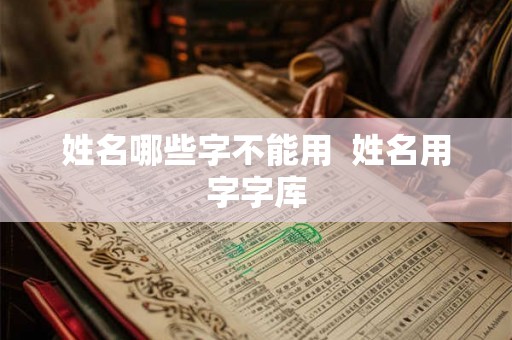 姓名哪些字不能用  姓名用字字库