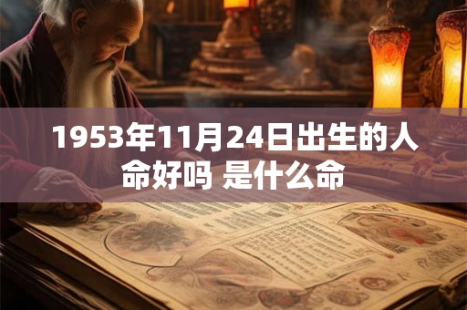 1953年11月24日出生的人命好吗 是什么命