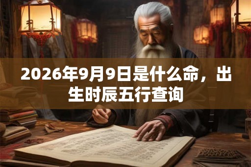 2026年9月9日是什么命，出生时辰五行查询