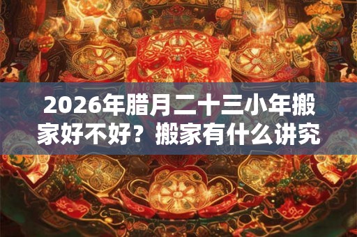 2026年腊月二十三小年搬家好不好？搬家有什么讲究和忌讳？