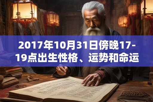 2017年10月31日傍晚17-19点出生性格、运势和命运