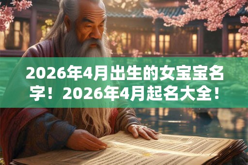 2026年4月出生的女宝宝名字！2026年4月起名大全！
