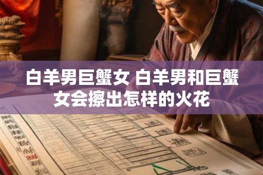 白羊男巨蟹女 白羊男和巨蟹女会擦出怎样的火花