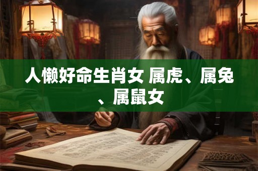 人懒好命生肖女 属虎、属兔、属鼠女